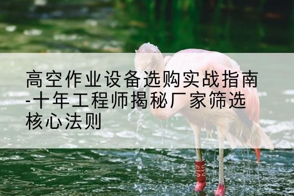 酒泉剪叉式升降机厂家-高空作业设备选购实战指南-十年工程师揭秘厂家筛选核心法则